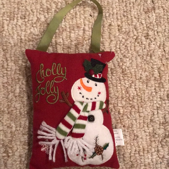 Adorable Holly Jolly Bells Snowman Door Hanger - Picture 1 of 8